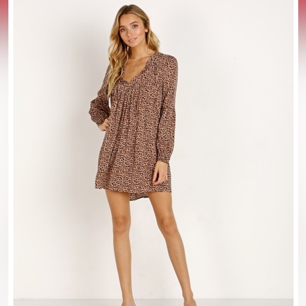 Auguste the Label Cisco Smock Mini Dress Brown